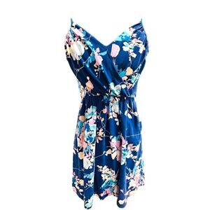 REVOLVE YUMI KIM Goddess Dress in Navy Japanese Floral SOLD OUT 100% Silk Dress